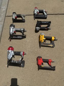 Lot of  7 Pneumatic Nail Guns