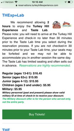 Two vouchers for the Turkey Hill Experience + Taste Lab