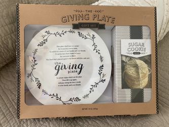 Brand new giving plate gift set