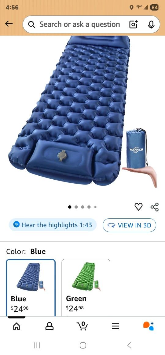 Camping Sleeping Pad WANNTS 