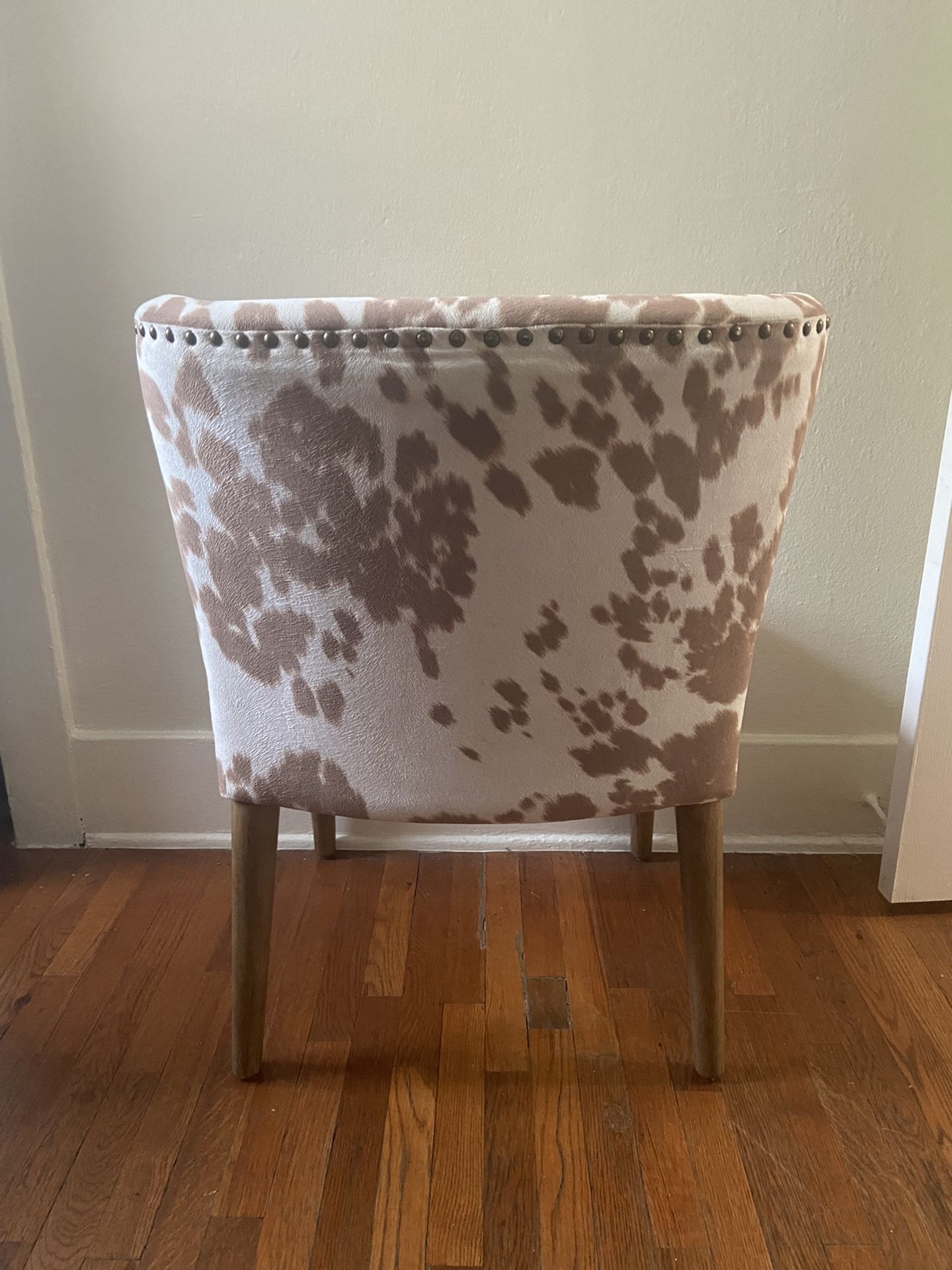 World Market Tan Cow Animal Print Statement Chair for Sale in Los