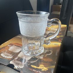 Set Of Four Frosted Crystal 14 oz Mugs 