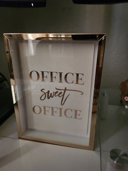Office Decor in Gold Frame