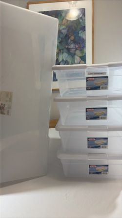 Sterilite Clear Plastic Storage Boxes Set