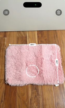 Pink Fluffy Memory Foam Rug