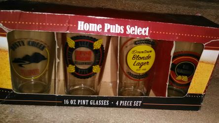 (4) Pk. Pub Glasses* 16 oz.per* brand new*