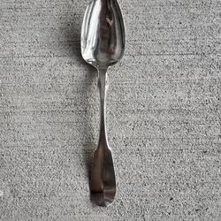 🥄 Antique Coin Silver Serving Spoon by W.M. Kendrick | c. 1840–1860