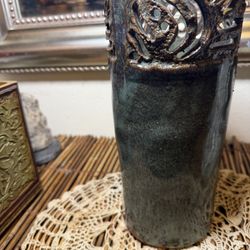 Signed Handmade Stoneware Vase