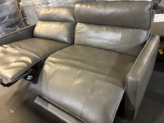 Henredon Keira Leather Power Reclining Sofa â Gray â¨
