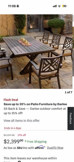Patio table set metal $2500