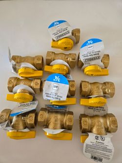Everbilt 3/4" brass gas valve lot of 10 pièces