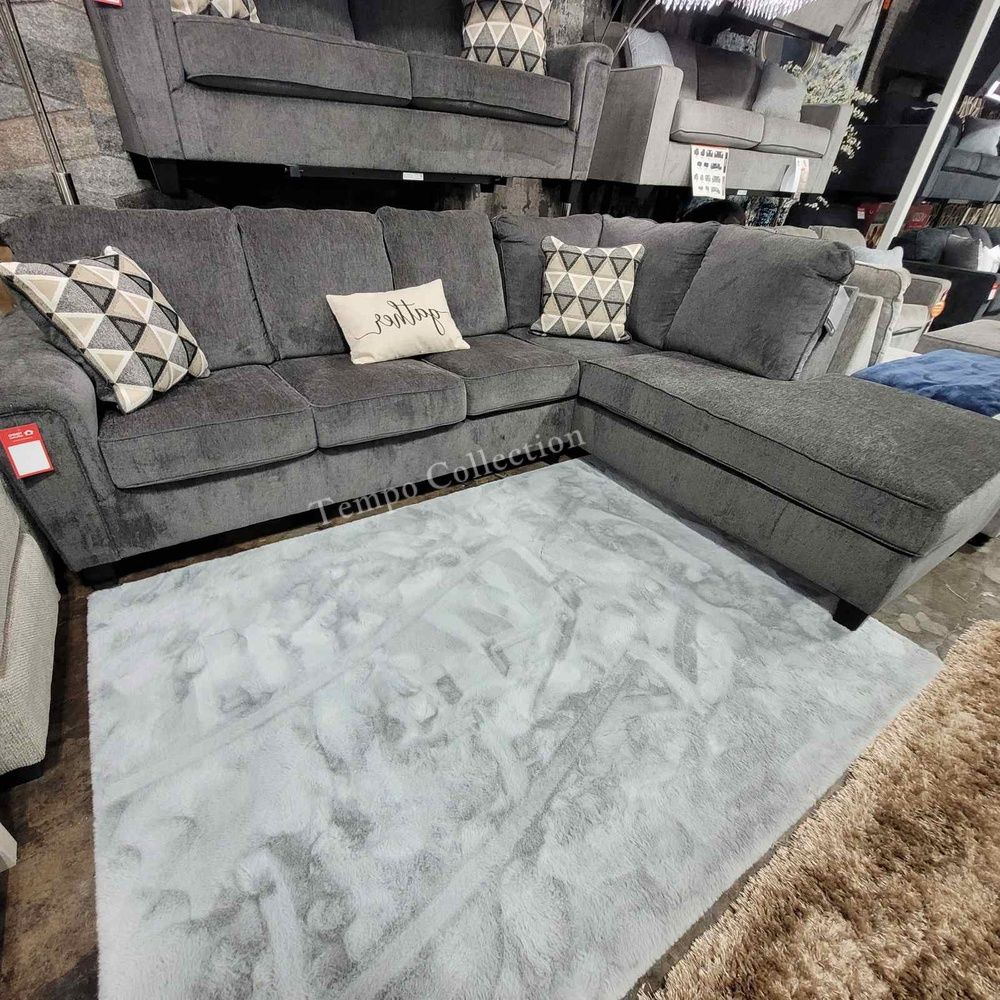 Sectional, Elegant Looking, L Shape, Smoke Color, SKU#1083905R