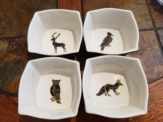 RARE Set Of 4 NYC Patch Target Ceramic Dessert Bowl