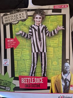Beetlejuice Child Halloween Costume Large
