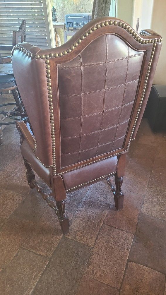 Leather Wingback Chair