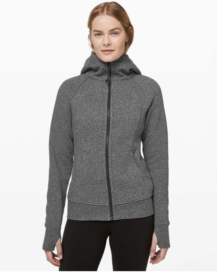 Lululemon Scuba Hoodie Heathered Speckled Black Sz. 6