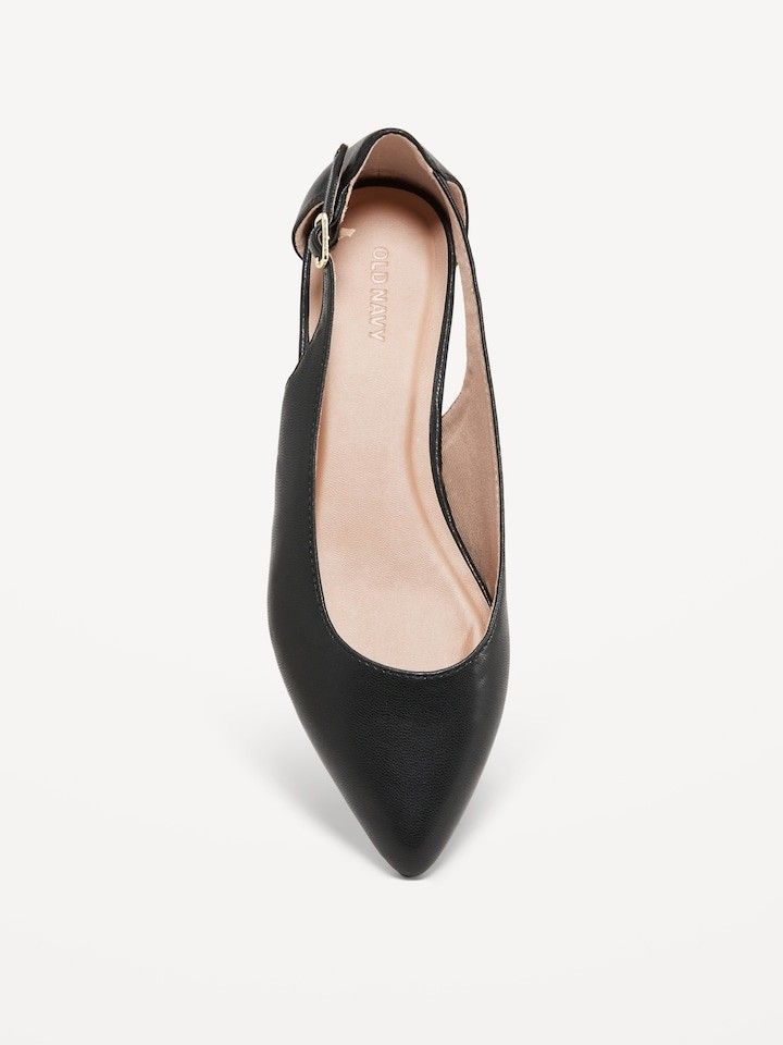 Brand New "Faux-Leather Slingback Ballet Flat"