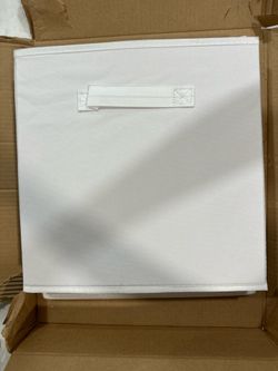 Fabric White Storage Cubes (4 count)