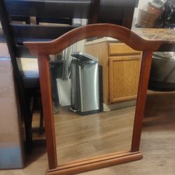 Large Size Mirror With Wood Frame