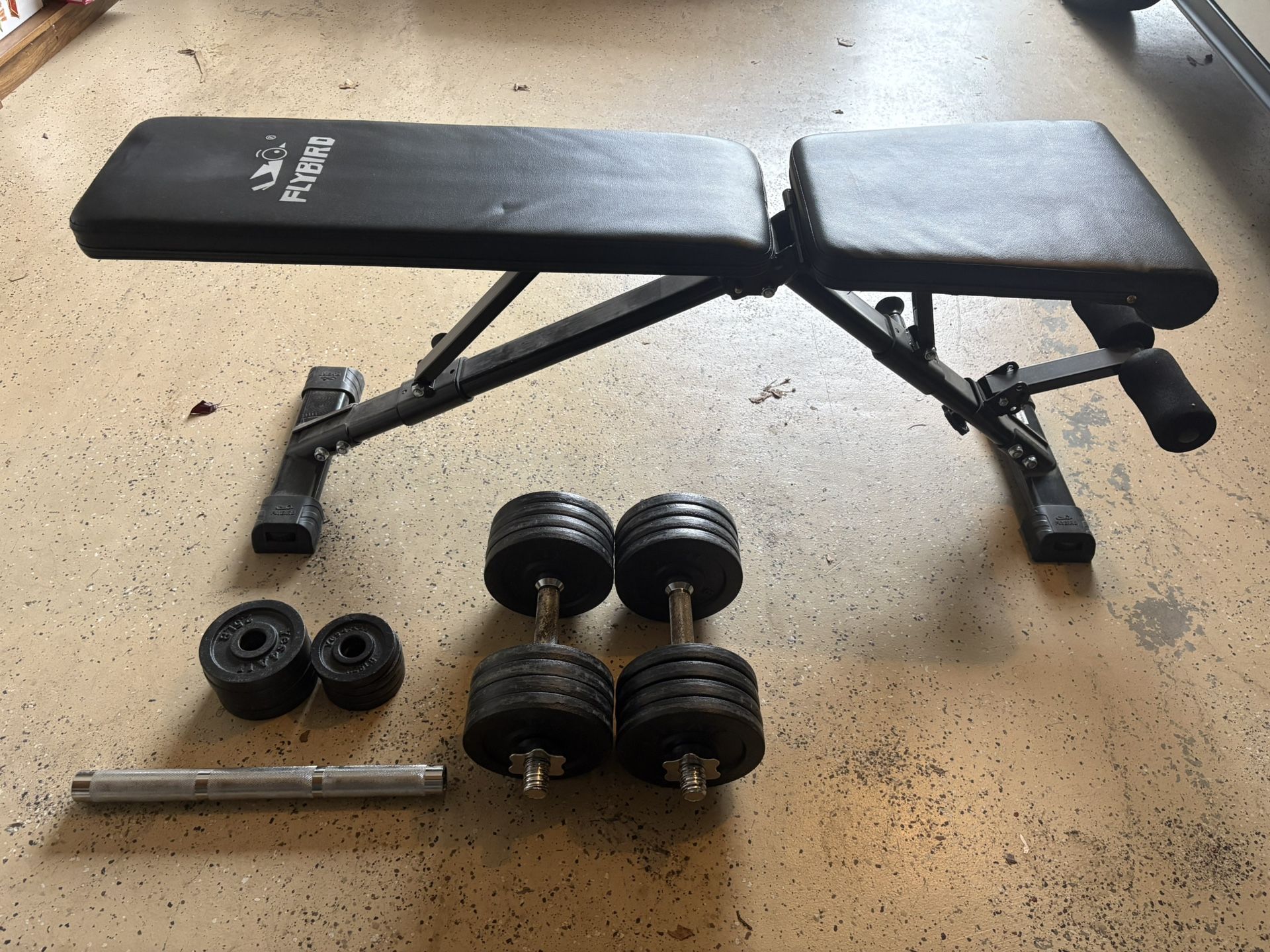 Workout Bench And Weights