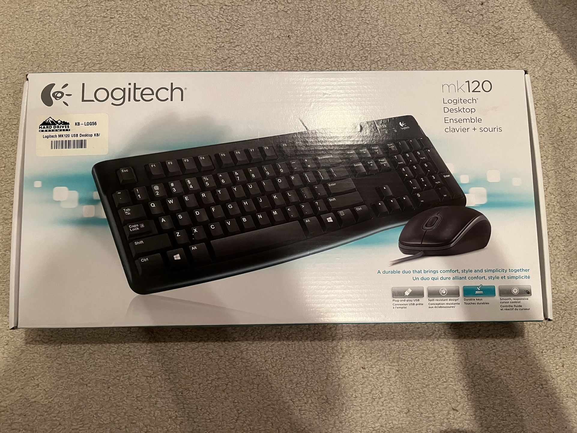 Logitech Keyboard with Mouse mk120