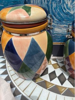 Unique canisters - pretty pattern
