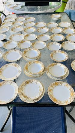 Vintage Noritake Hand Painted Japan 53 Piece Plate Set