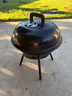 14" Portable Round Charcoal Kettle Grill BBQ – Black