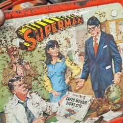 Original Tin ,DC comic Inc. Superman Lunch Box 1978