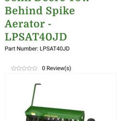 John Dear Tow Behind Spike Aerator