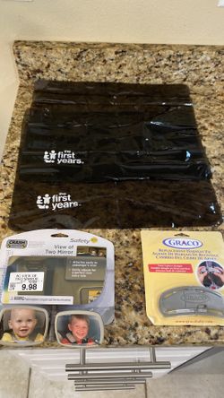 Baby car lot- car sun shade, review mirror, extra buckles