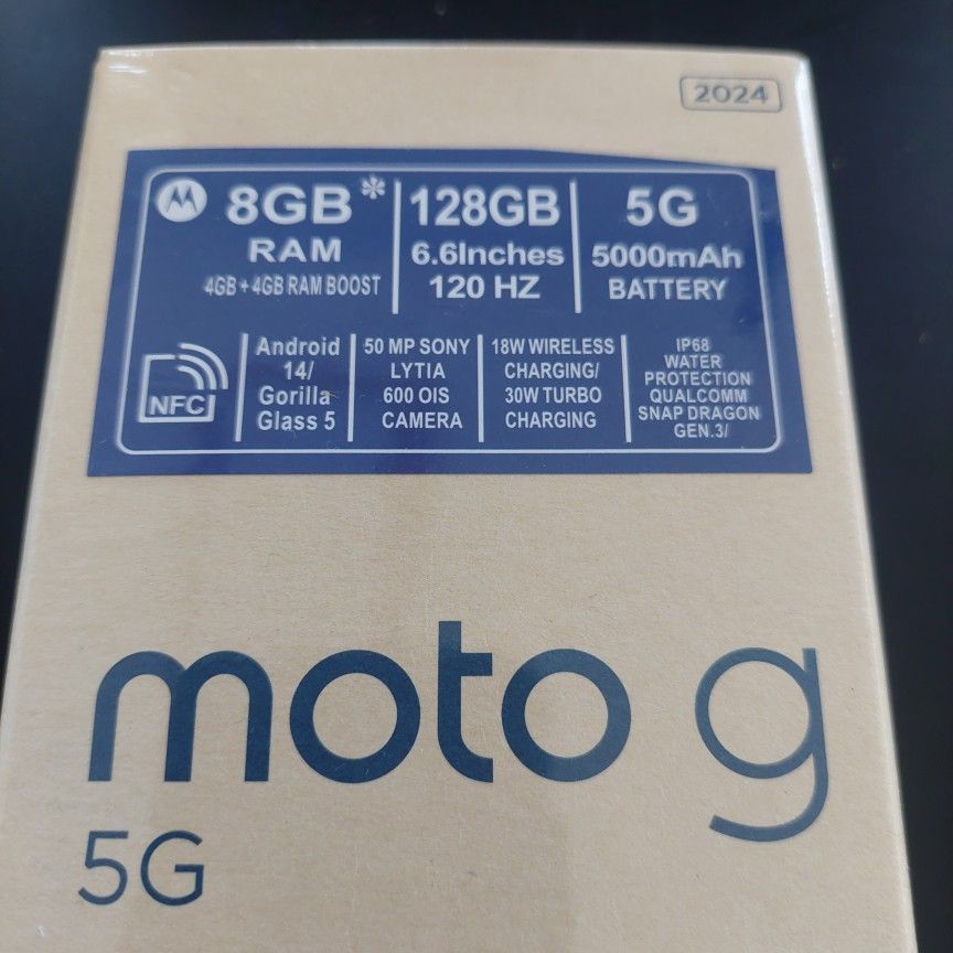 New Unlocked Moto G 5G 2024 128gb