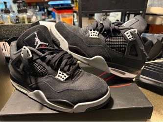 Air Jordan 4 black canvas 10.5