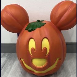 Disney Parks Halloween  Mickey Mouse Jack-o'-Lantern Pumpkin $60