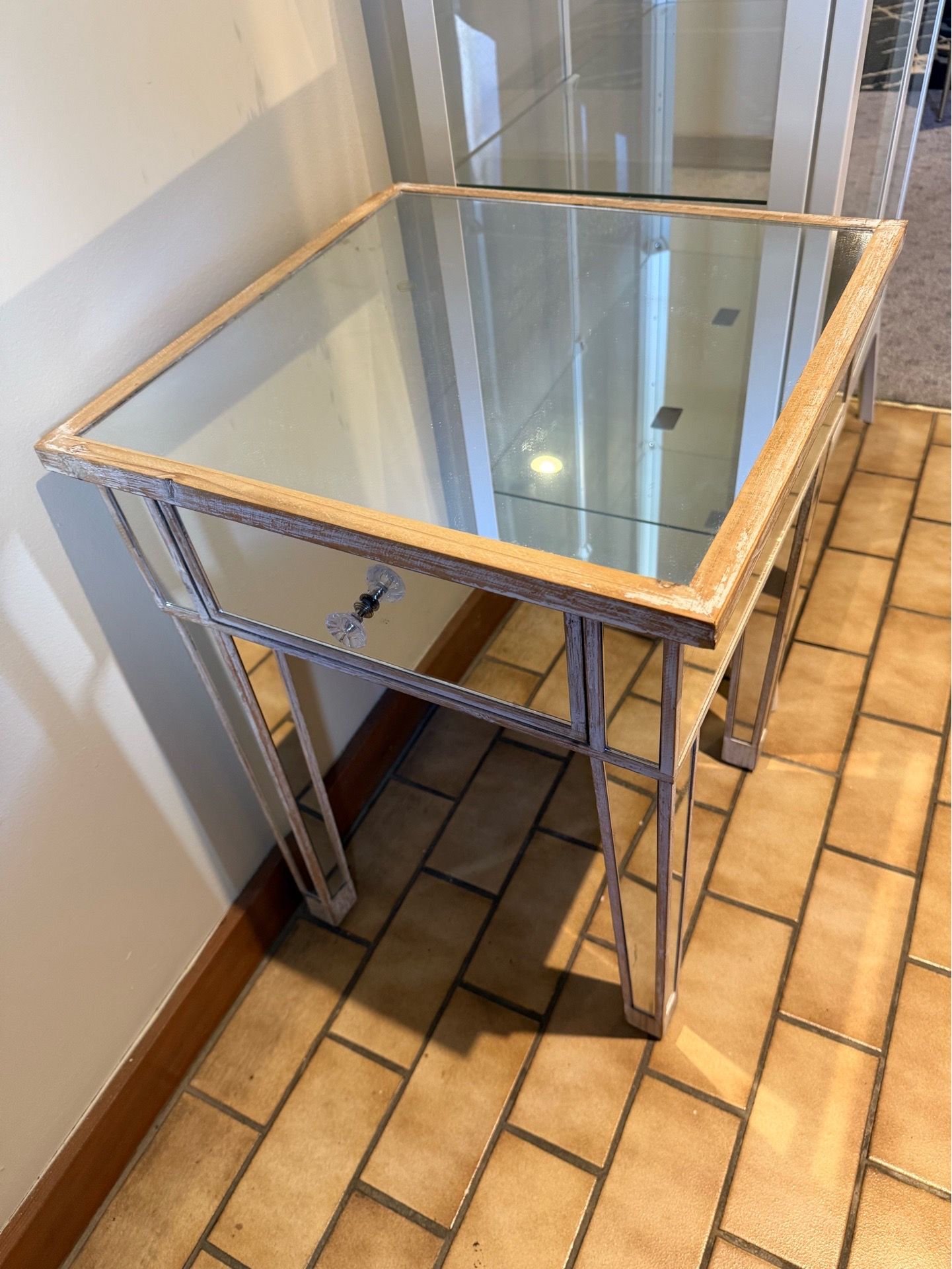 Glass end table