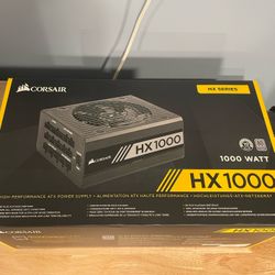 Corsair HX1000 Power Supply 1000W 80 Plus Platinum W/ Cables Gaming PSU