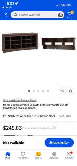 Coat rack shoe bench set