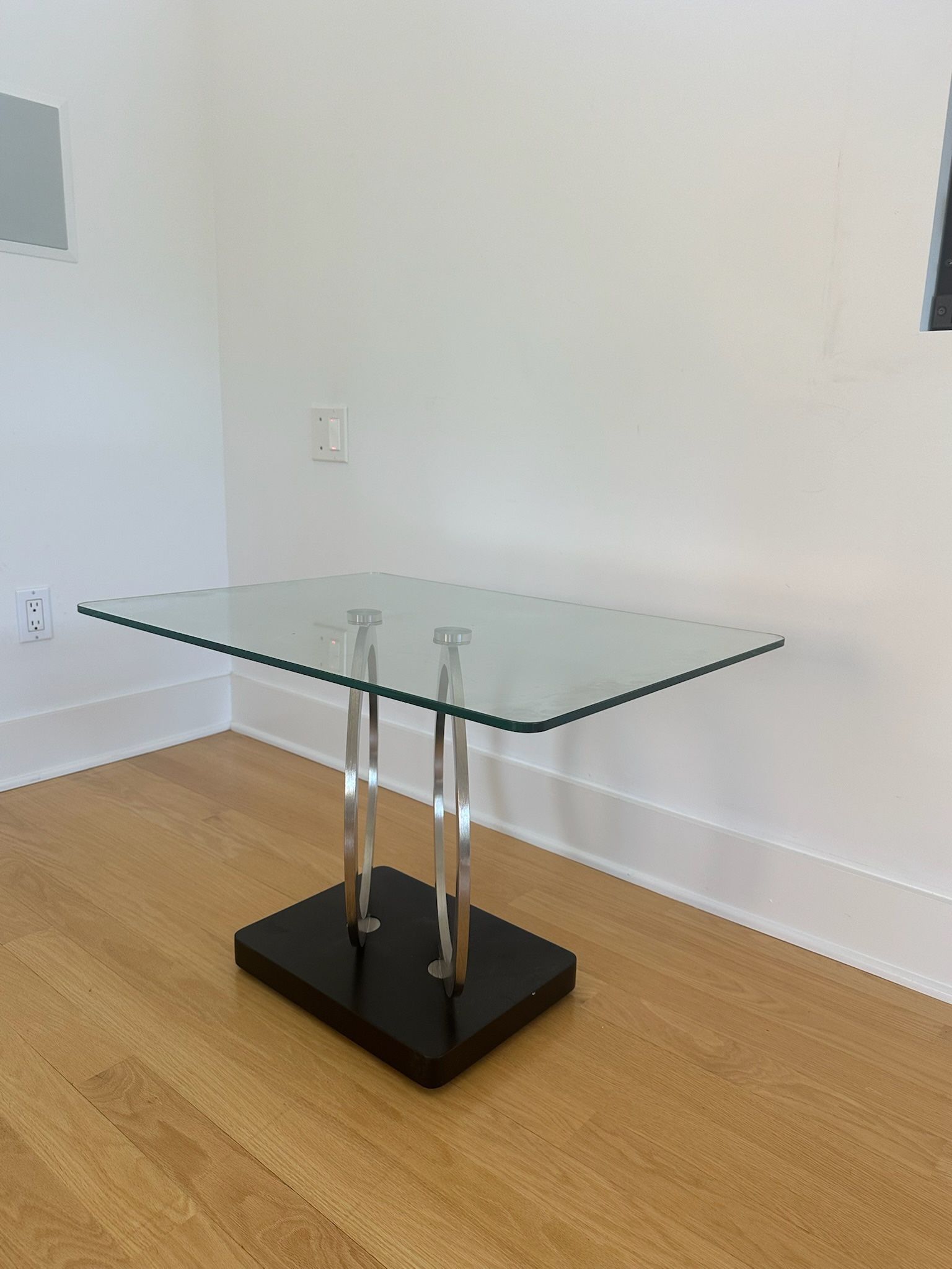 Chrome And Glass Concept Console Table / Hallway Desk