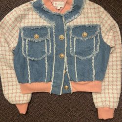 Pink And Blue Skirt Set 