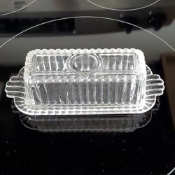 Vintage Hazel Atlas Ribbed Butter Dish