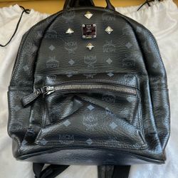 McM Black Visetos Backpack New W/tags 