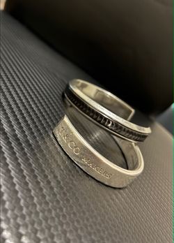 Silver and stainless steel bracelet