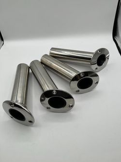 30° Flush Mount Fishing Rod Holder, Stainless Steel
