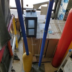 Sign post, w anchoring plate