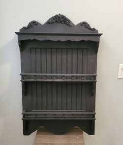 Vintage Black wood decorative shelf