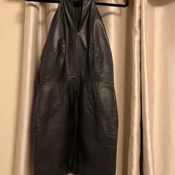 Black dress synthetic  leather