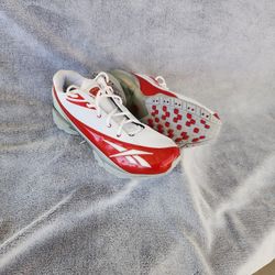 Red/ White Reebok NFL Shoe