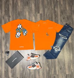 Adidas Jellyfish shoes, Chrome Hearts Shirt, and Amiri jeans brand new