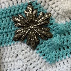 Vintage 1974 Gorham Sterling Silver Snowflake Christmas Ornament,925 