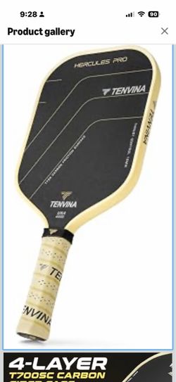 TENVINA Pickleball Paddles, Thermoformed T700SC Carbon Fiber Pickleball Paddle, Pickle Ball Paddle USAPA Approved with Dominant Power and Larger Sweet